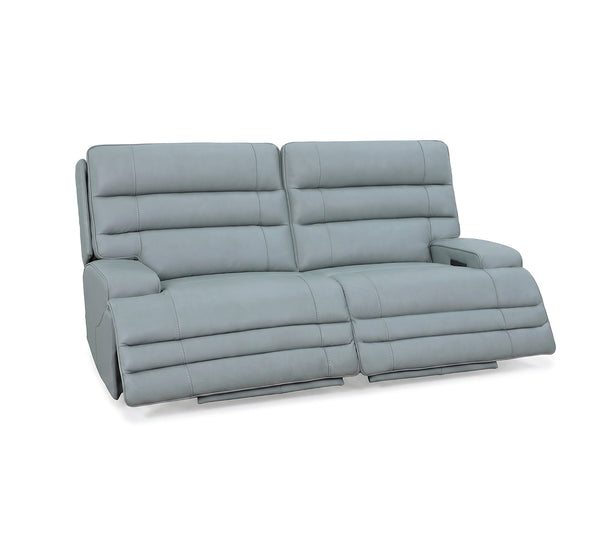 Hero Aqua Leather Zero Gravity Triple Power Loveseat