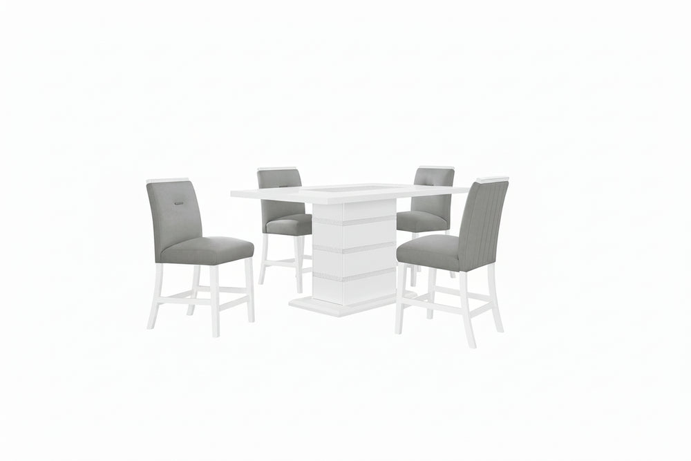 Lustra Pub 5 Piece Counter Height Storage Dining Set