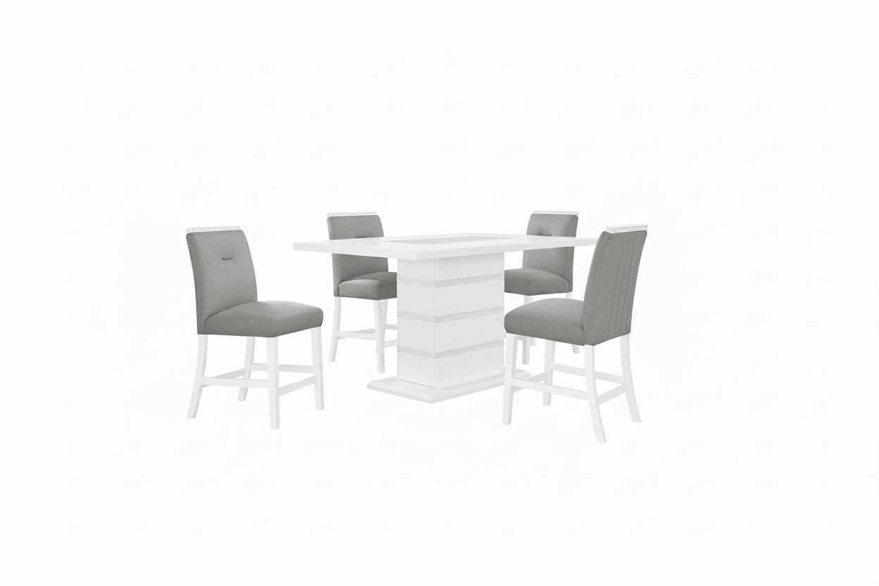 Lustra Pub 5 Piece Counter Height Storage Dining Set
