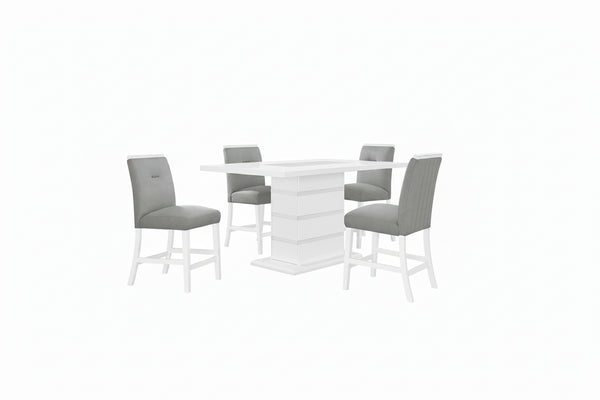 Lustra Pub 5 Piece Counter Height Storage Dining Set