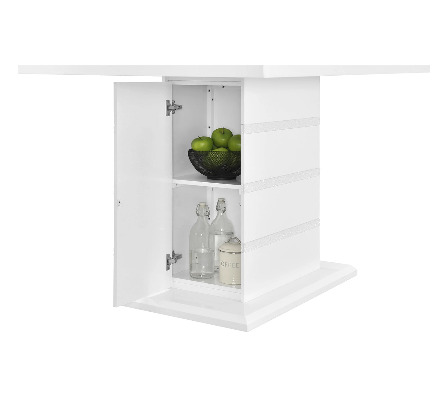 Lustra Pub Counter Height Storage Dining Table