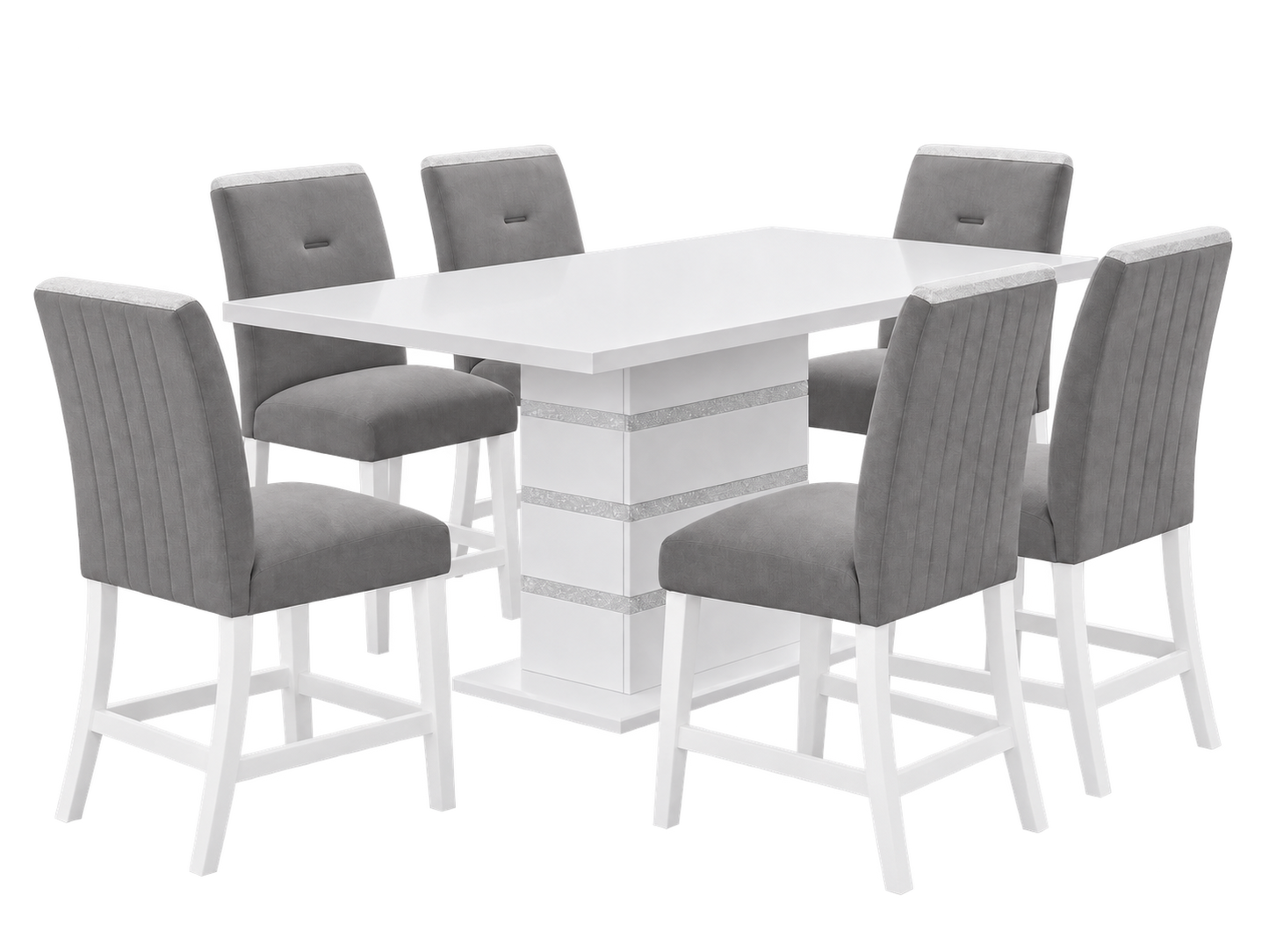 Lustra Pub 7 Piece Counter Height Storage Dining Set