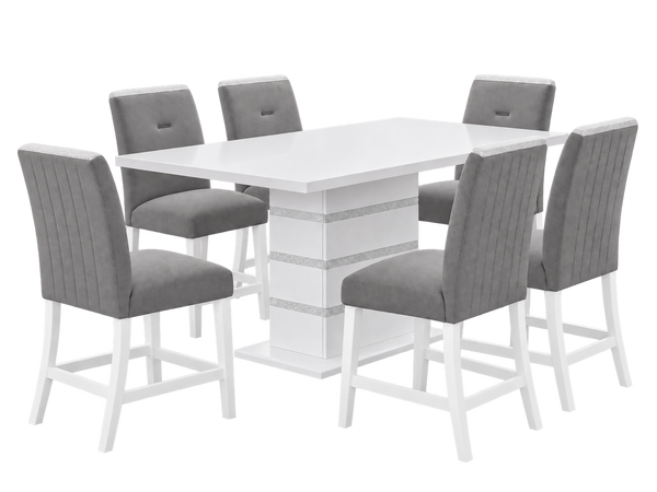 Lustra Pub 7 Piece Counter Height Storage Dining Set