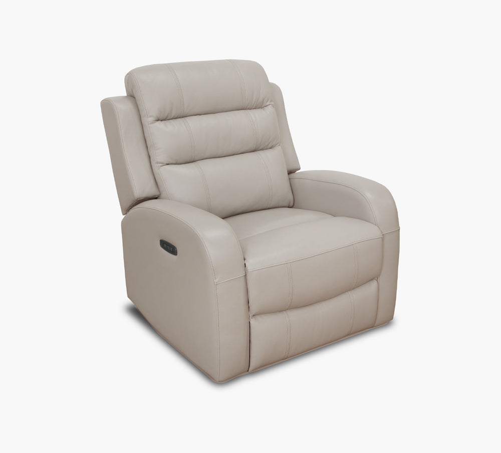 Sillón reclinable eléctrico triple Leo Taupe