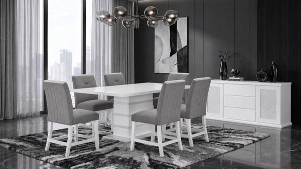 Lustra Pub 7 Piece Counter Height Storage Dining Set
