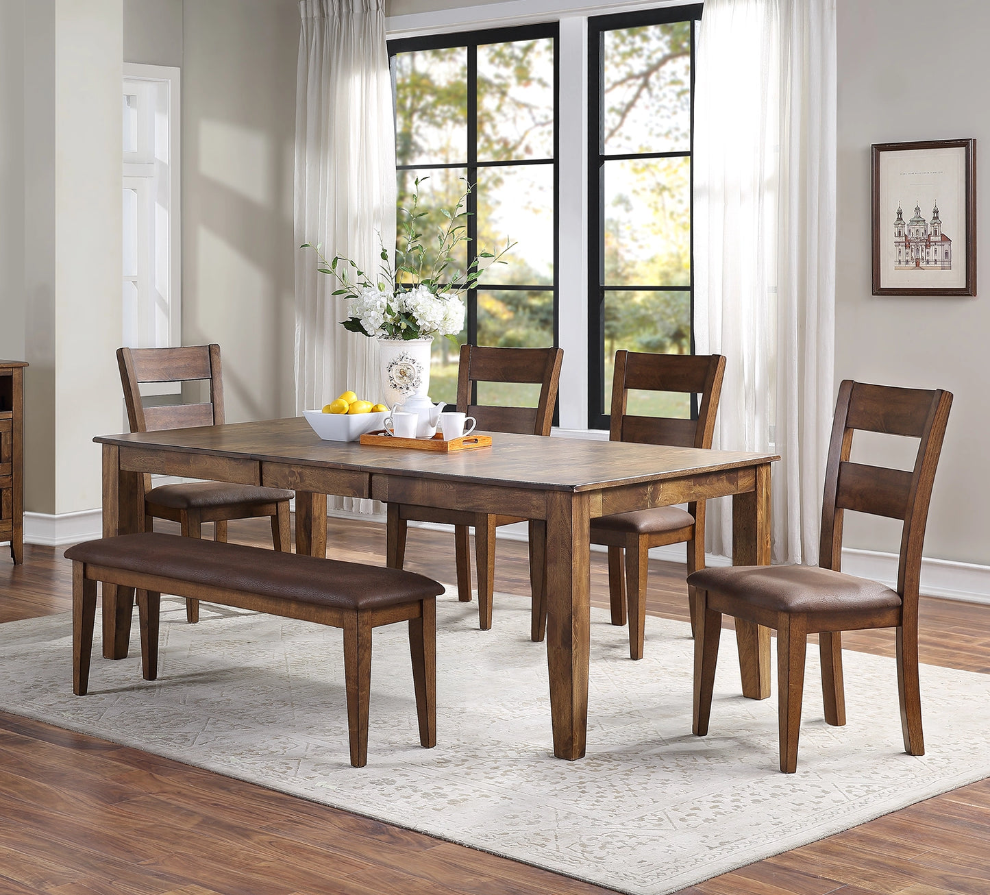 Mango Brown 6 Piece Dining Set