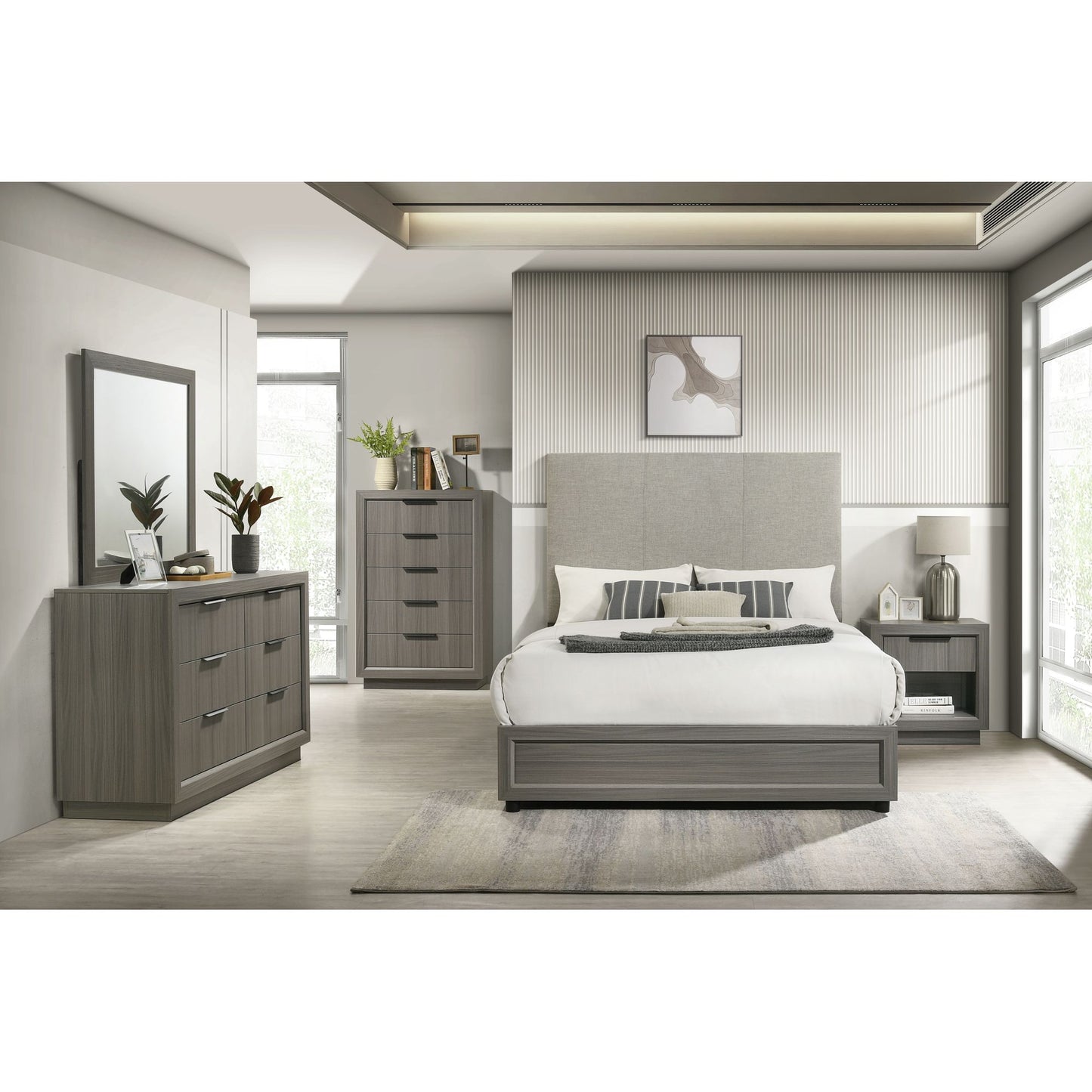 Martina 5 Piece Queen Panel Bedroom