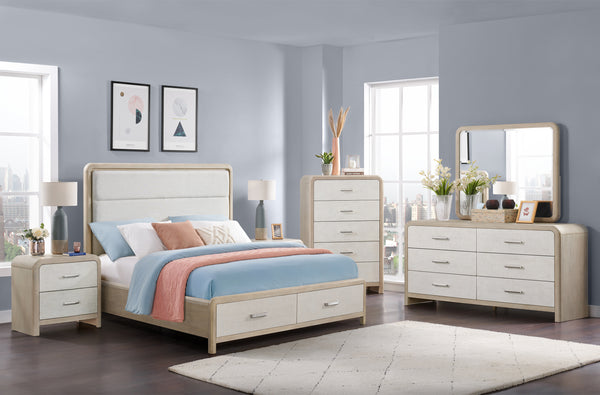 Mykonos 5 Piece Queen Upholstered Storage Bedroom