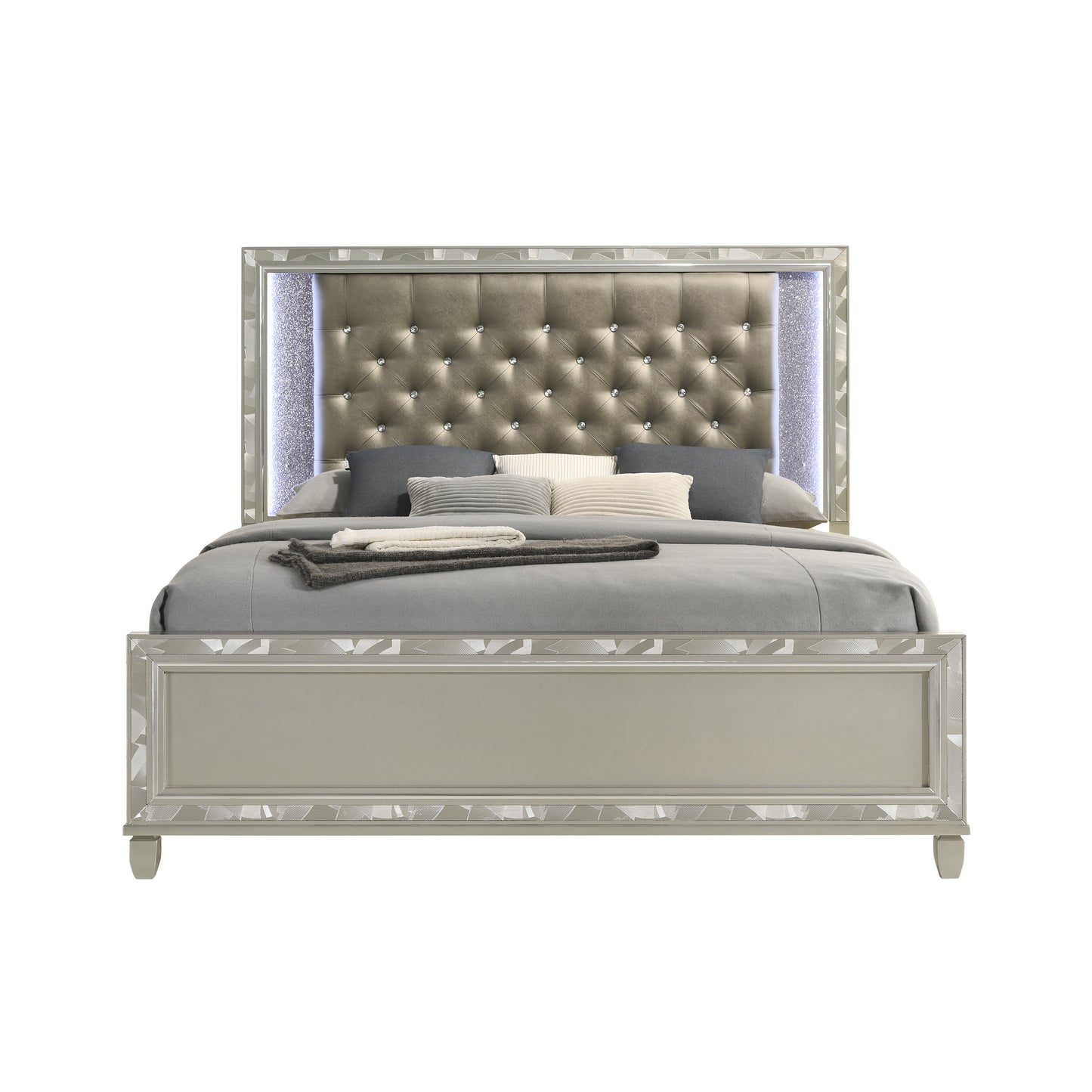 Radiance King Lighted Panel Bed