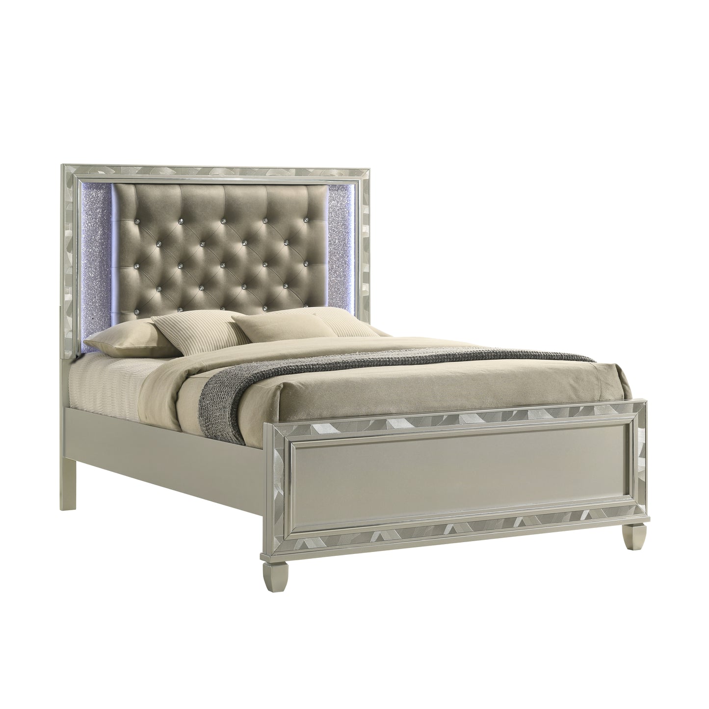 Radiance Queen Lighted Panel Bed