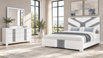 Optimus White 5 Piece King Lighted Bedroom