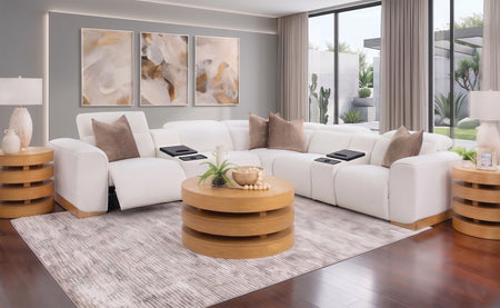 Ori 7 Piece Dual Power Reclining Sectional with 2 Cooling Consoles
