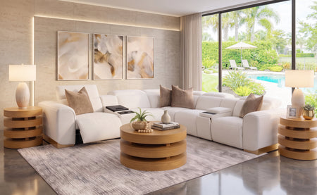 Ori 7 Piece Dual Power Reclining Sectional with Storage Console and Cooling Console