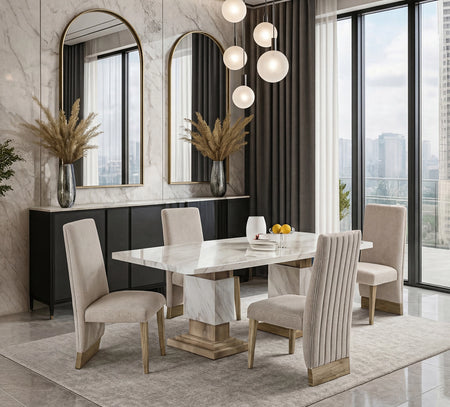 Panda Natural 5 Piece Dining Set