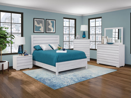 Performa White 5 Piece Queen Panel Bedroom