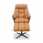 Rae Leather Power Swivel Chair & Ottoman