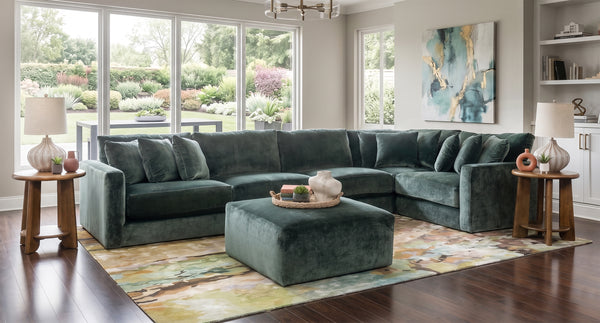 Remington 5 Piece Sectional with Left and Right Arm Facing Chairs