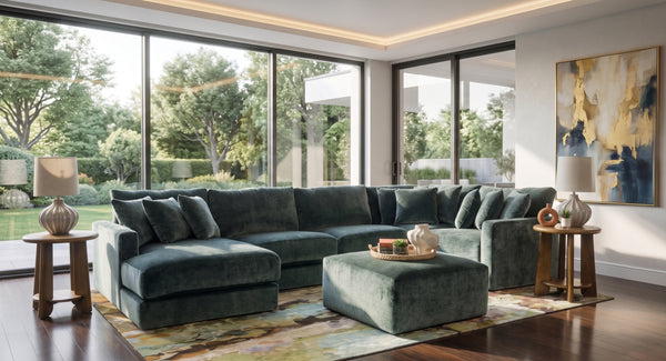 Remington 5 Piece Sectional with Left Arm Facing Chaise