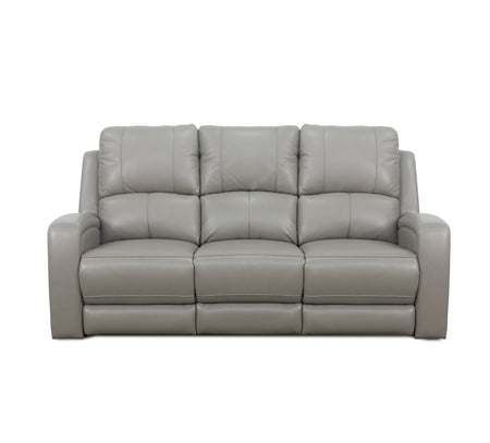 Aria Grey Leather Reclining Sofa