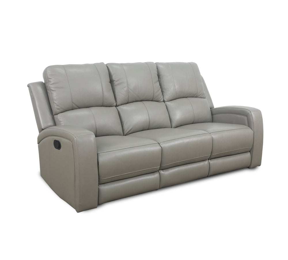 Aria Grey Leather Reclining Sofa