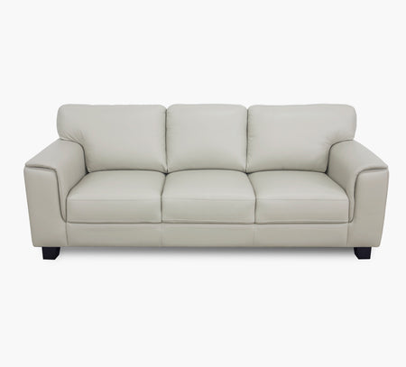 Stetson Platinum Leather Sofa