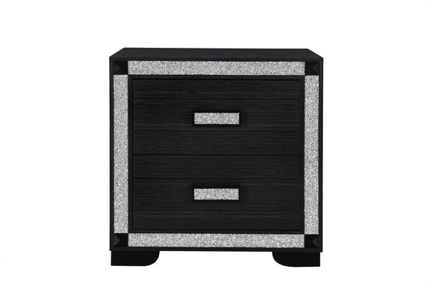 Fergie Charcoal Nightstand with Fridge