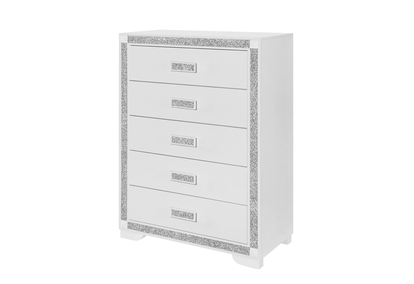 Fergie White 5 Drawer Chest