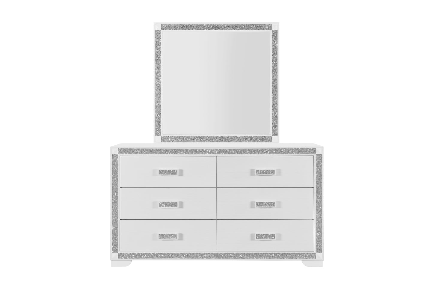 Fergie White Landscape Mirror