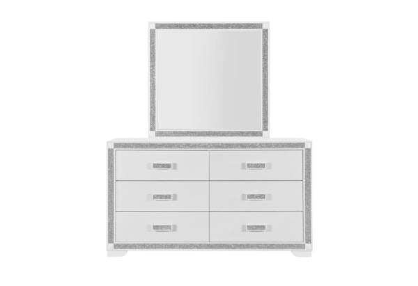 Fergie White Landscape Mirror