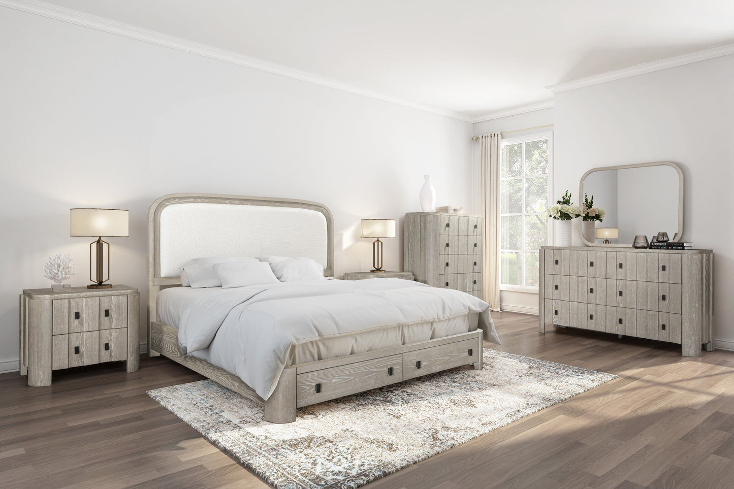Bodega Bay Sand 5 Piece King Storage Bedroom