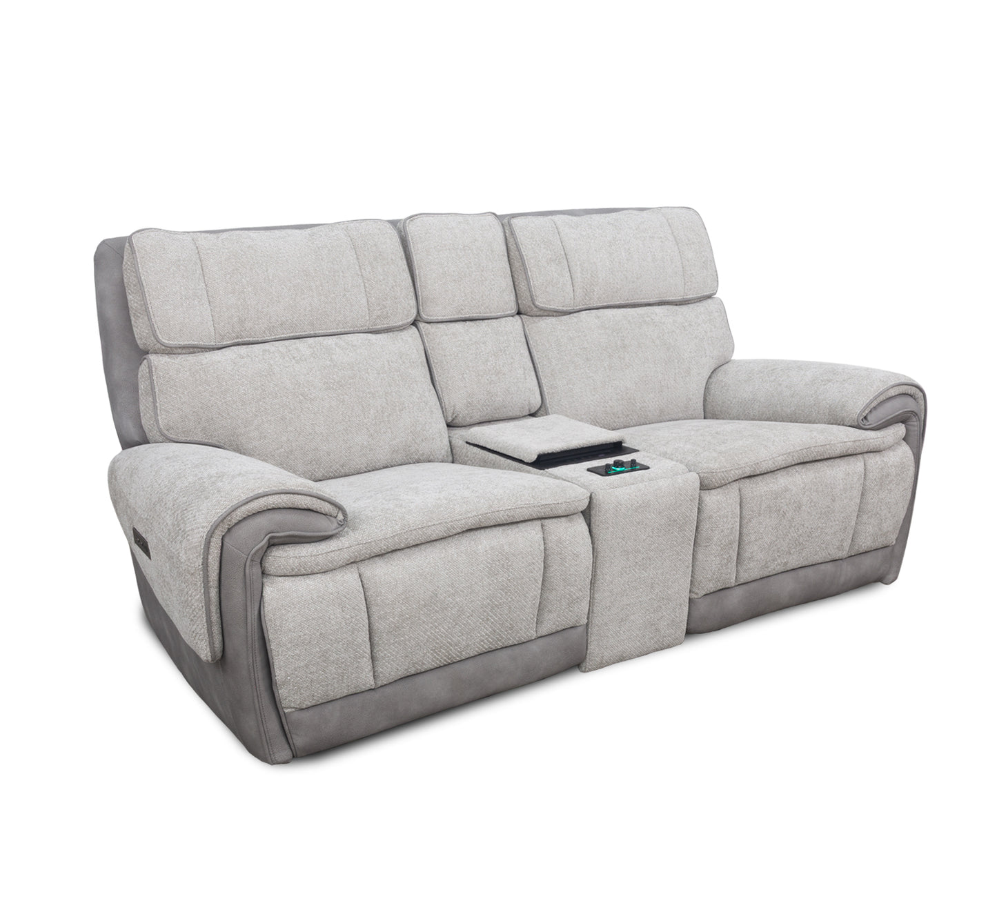 Tunes Zero Gravity Dual Power Loveseat with Cooling Console and Immersive Sound