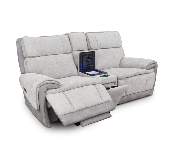 Tunes Zero Gravity Dual Power Loveseat with Cooling Console and Immersive Sound