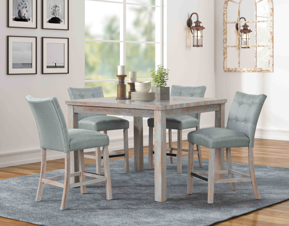 Della Pub Teal Counter Stool