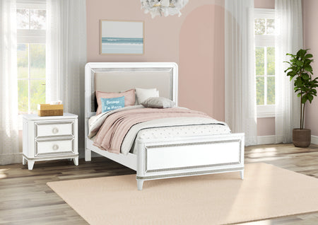 Tiana Full Lighted Upholstered Bedroom