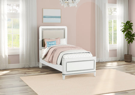 Tiana Twin Lighted Upholstered Bed