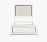 The Tiana Upholstered Twin Bed combines dazzling ambient LED lighting controlled by touch switches on all pieces