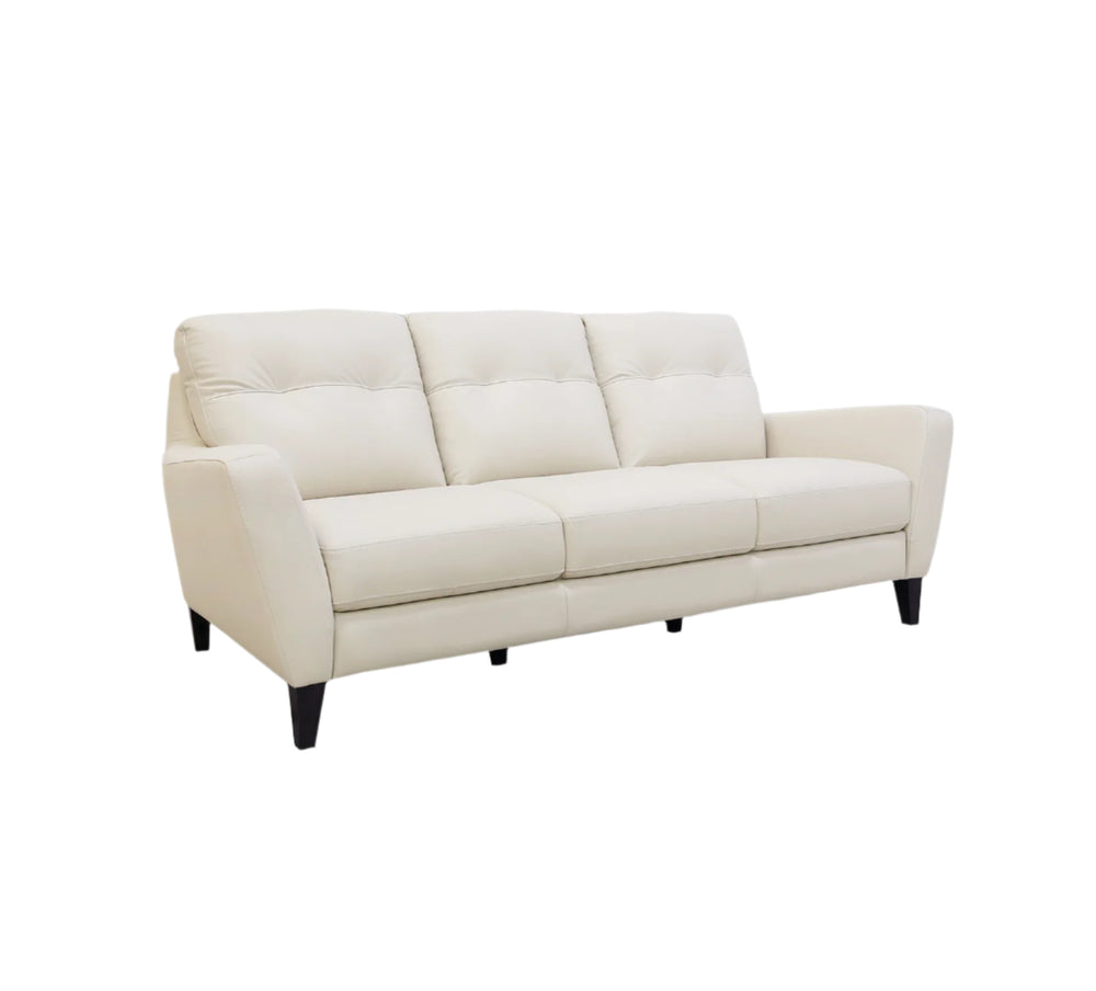 Valentino II Cream 100% Italian Leather Sofa