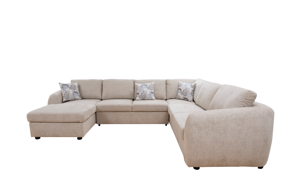 Viper 3PC Pop-Up Sleeper Sectional with Left Arm Facing Storage Chaise