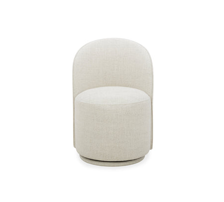 Milo Wheat Upholstered Rounded Back Swivel Chair