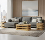 Brix Cocktail Table and Two Square End Table Set