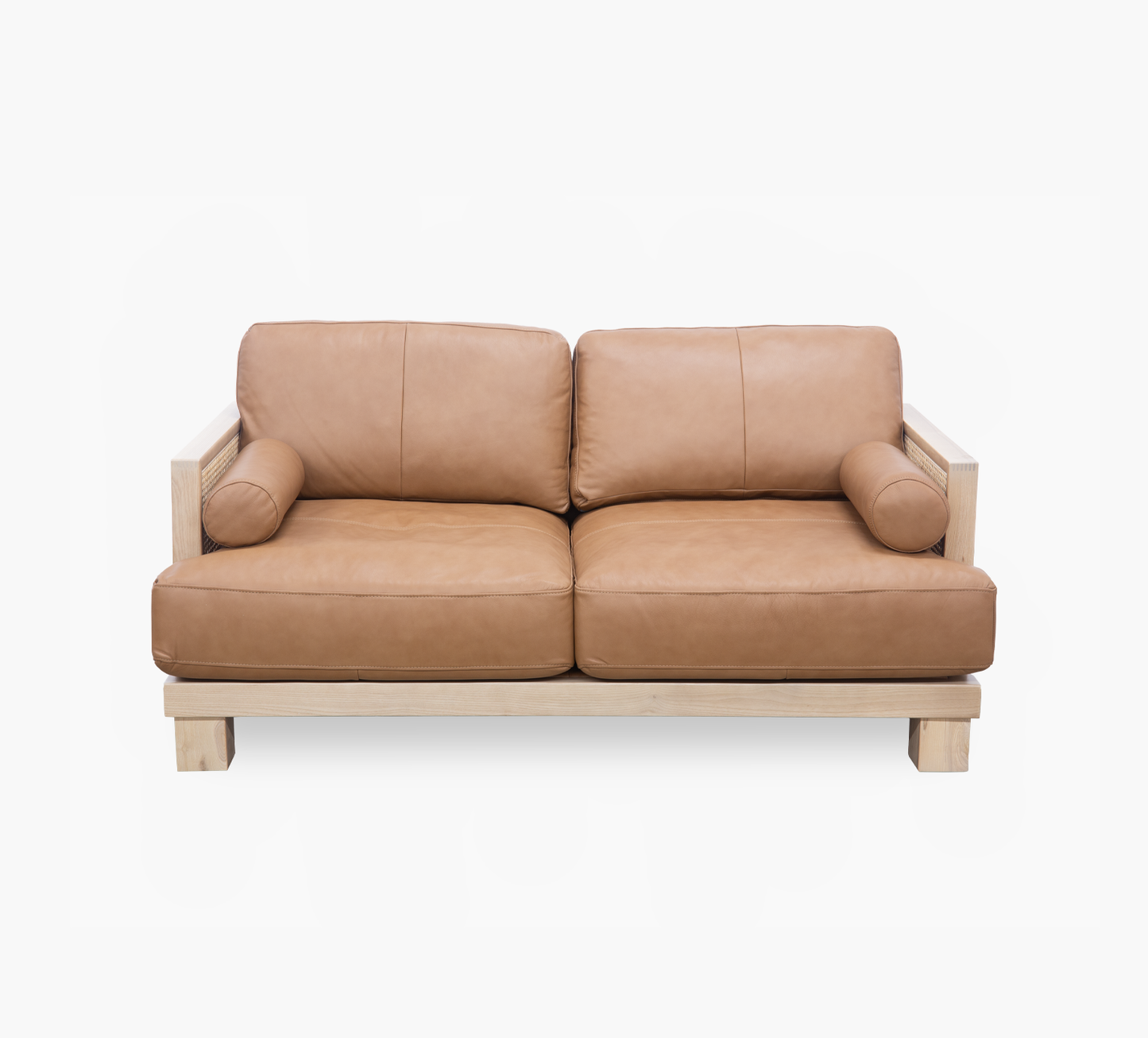 Cain Leather Loveseat