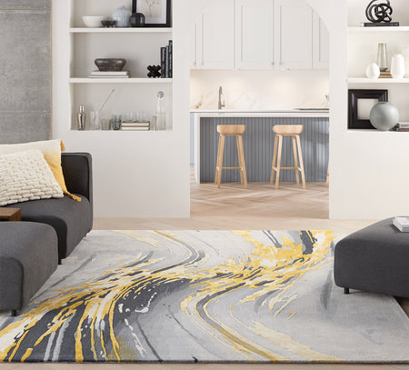 CIELO GREY GOLD 5X8 Rug