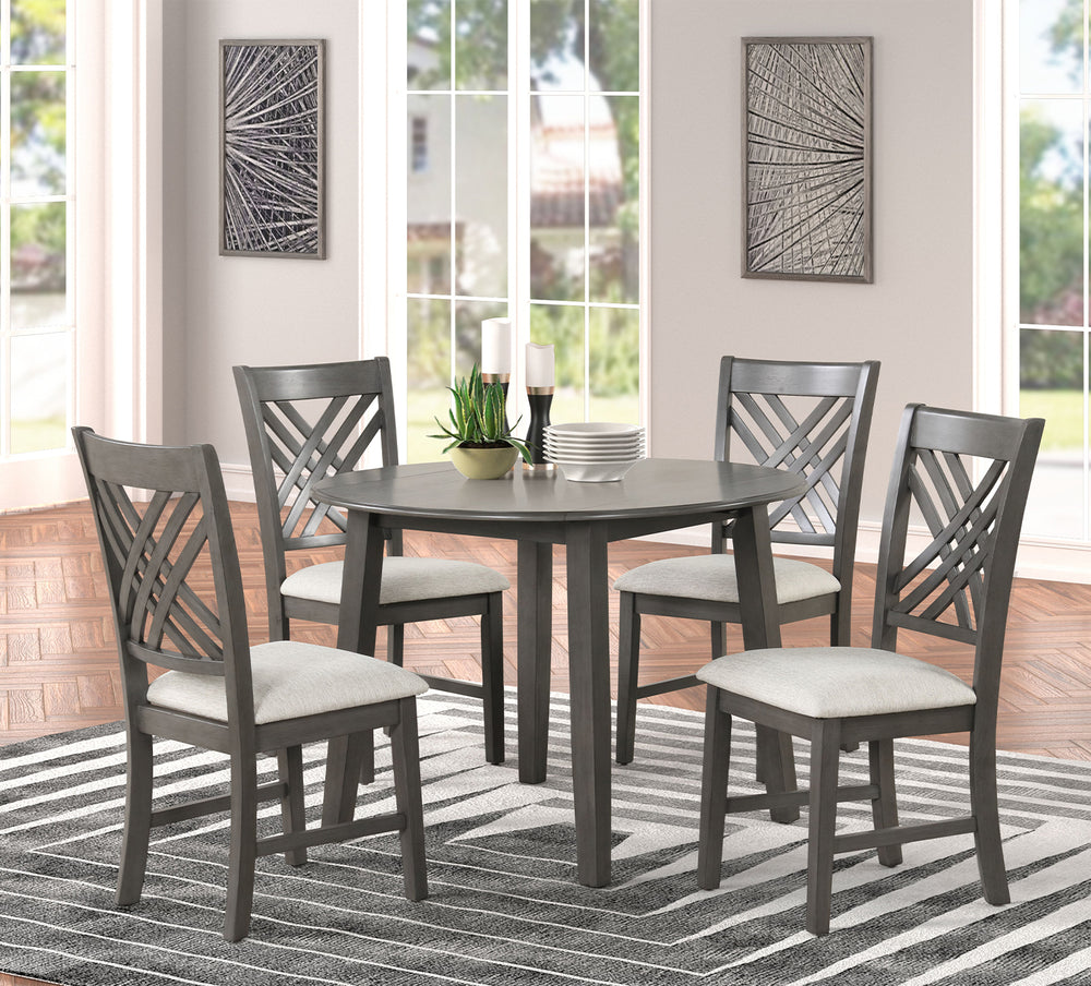 Crosswoods Grey 3 Piece Drop Leaf Dining Set