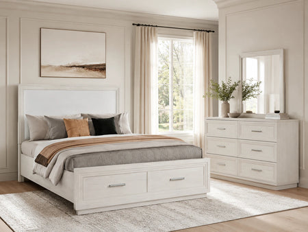 Elara 5 Piece King Lighted Upholstered Storage Bedroom