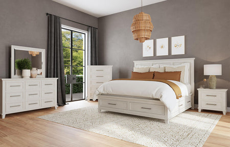Dormitorio Jaxon de 5 piezas con cama King y espacio de almacenamiento
