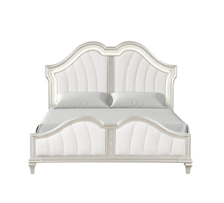 Cama Bridgette de 3 piezas tamaño king con paneles de techo iluminados