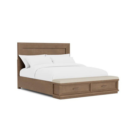 Cascade Brown King Lighted Storage Bed