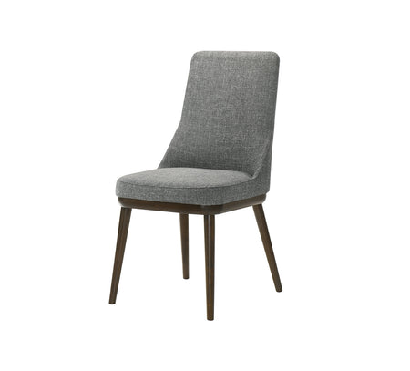 Silla auxiliar Holt Espresso con patas de madera tapizadas