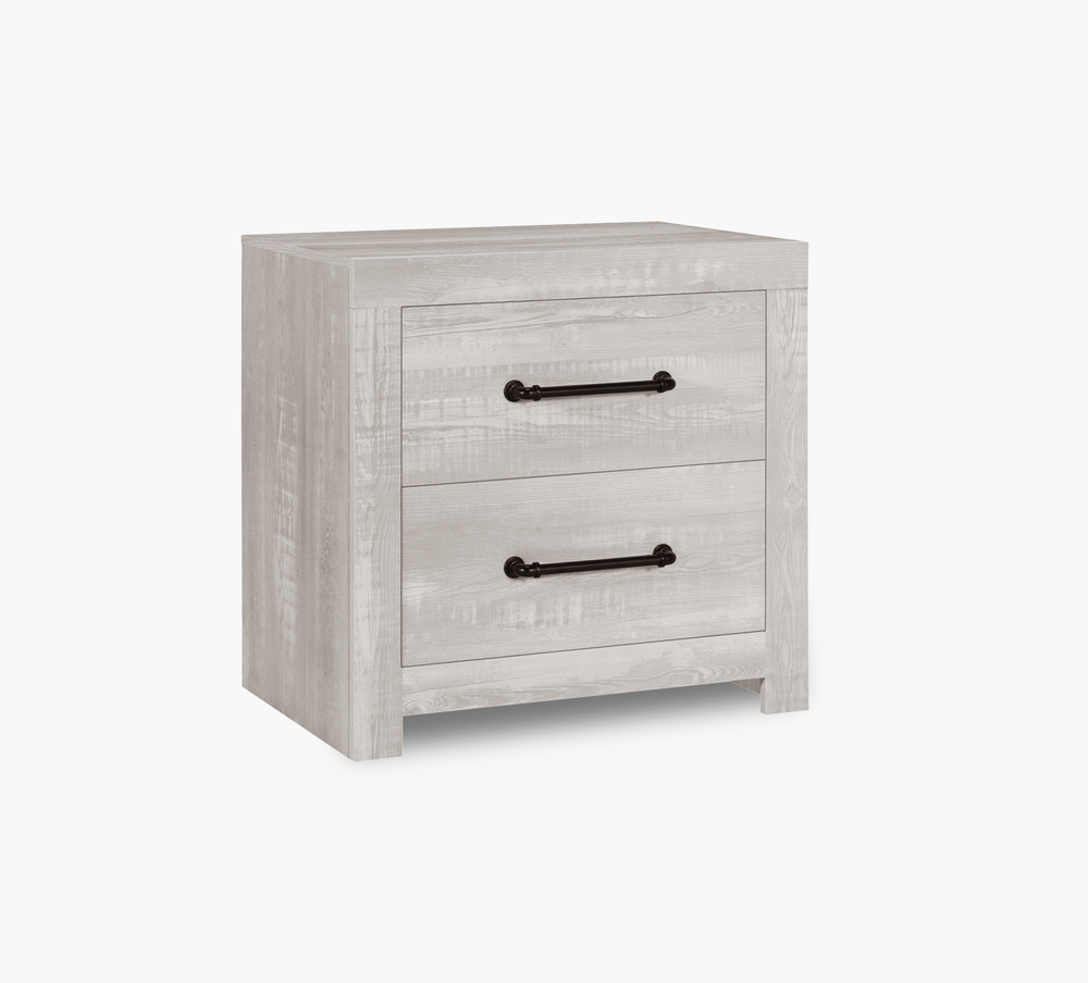 Linwood Light Grey 2 Drawer Nightstand