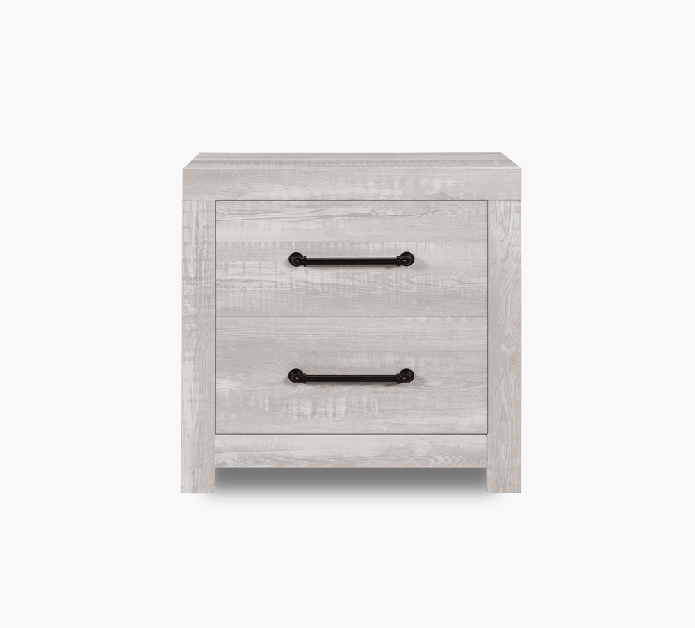 Linwood Light Grey 2 Drawer Nightstand